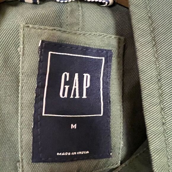 Gap army green lightweight vest zip up vest Sz M - Picture 6 of 7